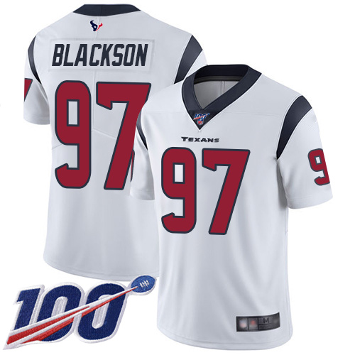 Houston Texans Limited White Men Angelo Blackson Road Jersey NFL Football #97 100th Season Vapor Untouchable->houston texans->NFL Jersey